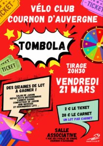 TIRAGE DE LA TOMBOLA du VCCA @ Salle associative J&M Gardet